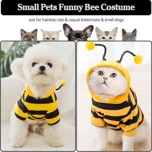 New DENTRUN Small Pets Funny Bee Costume, XS